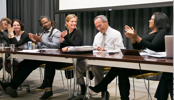 Dr. Robert Newman, second from the right, often traveled to testify in person for women who were in danger of being incarcerated or losing their children because they were in methadone treatment.