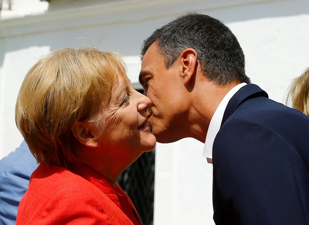 Kanzlerin Angela Merkel zu Besuch bei Spaniens Permier Pedro Sanchez