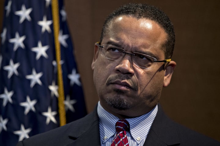 Rep. Keith Ellison (D-Minn.) on Sunday denied abusing a woman with whom he had a long-term relationship until 2016.