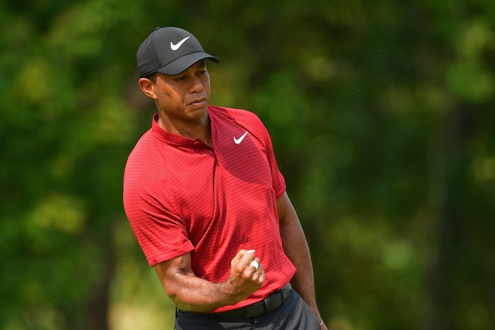 Tiger Woods finished in second place behind Brooks Koepka.