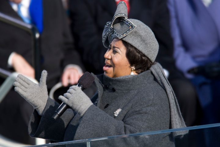 Aretha performed at Obama's inauguaration in 2009