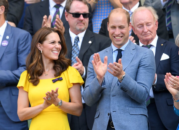 The Duke and Duchess of Cambridge at Wimbledon on July 15 in London.