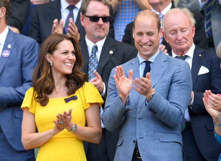 The Duke and Duchess of Cambridge at Wimbledon on July 15 in London. 