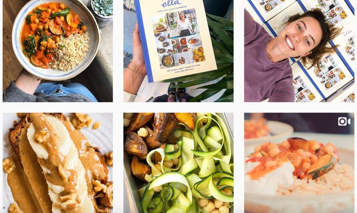 Snapshot of the Instagram page of food blogger Deliciously Ella.