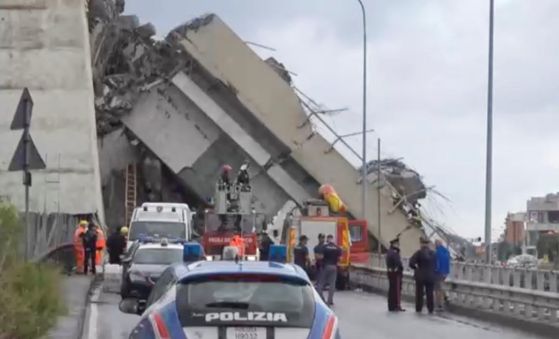 The bridge was undergoing maintenance when it collapsed 