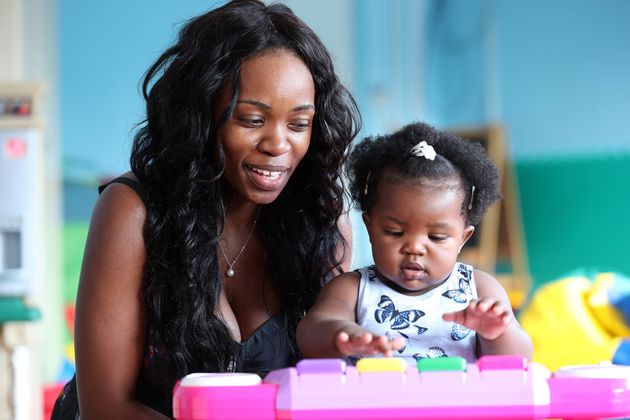 Chanise Bell-Crawford and her daughter. 