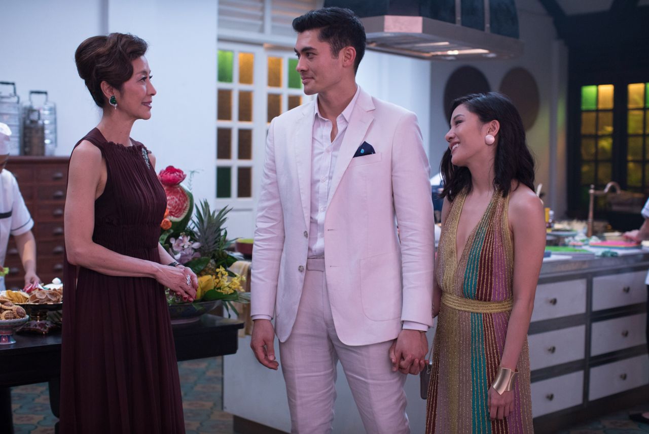 Yeoh, Golding and Wu in “Crazy Rich Asians.”