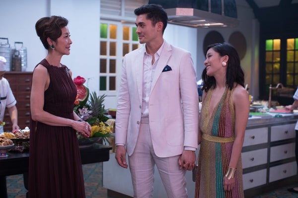Eleanor, Nick Young (Henry Golding) and Rachel (Constance Wu).