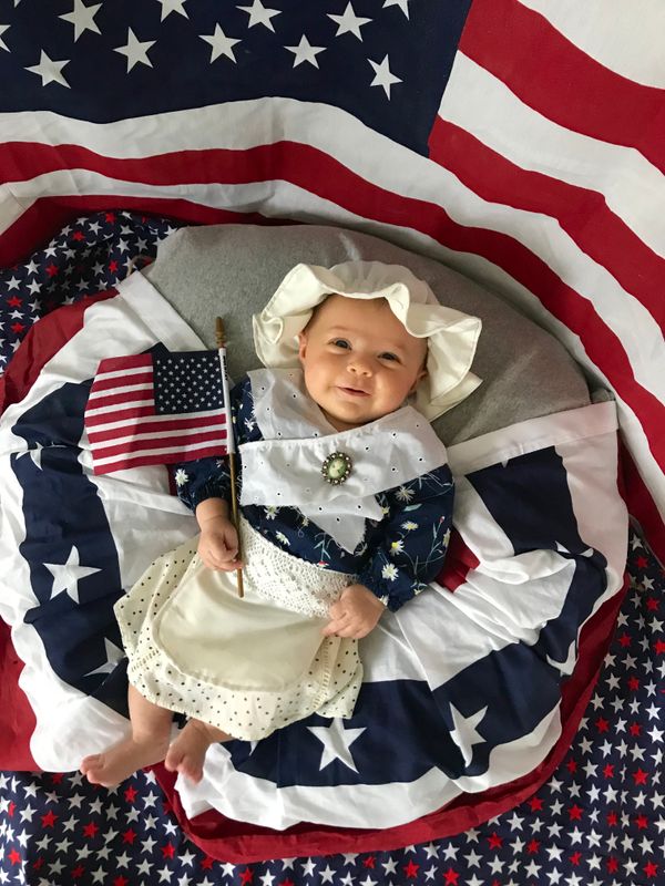 Betsy Ross, widely credited with making the first American flag.