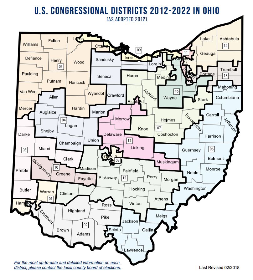 Gerrymandered Congressional District Map