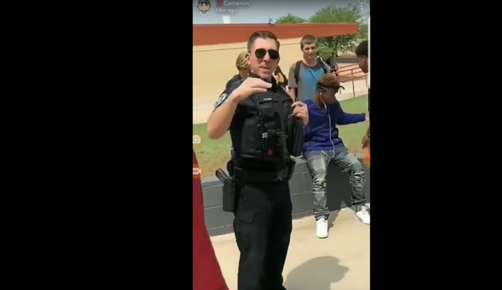 A student at Apache Junction High School in Arizona was filmed being arrested for wearing a bandana to school.