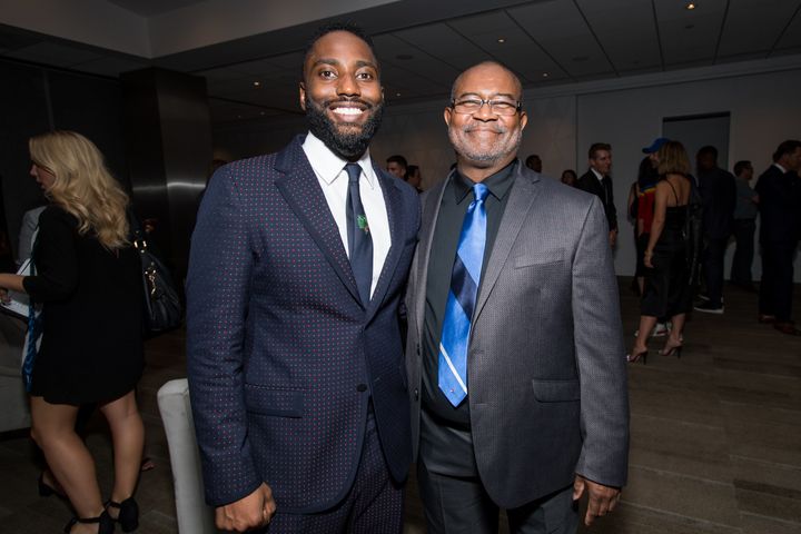 Washington and the real-life Stallworth at the after-party for the premiere of “BlaKkKlansman” in Beverly Hills, California, Aug. 8.