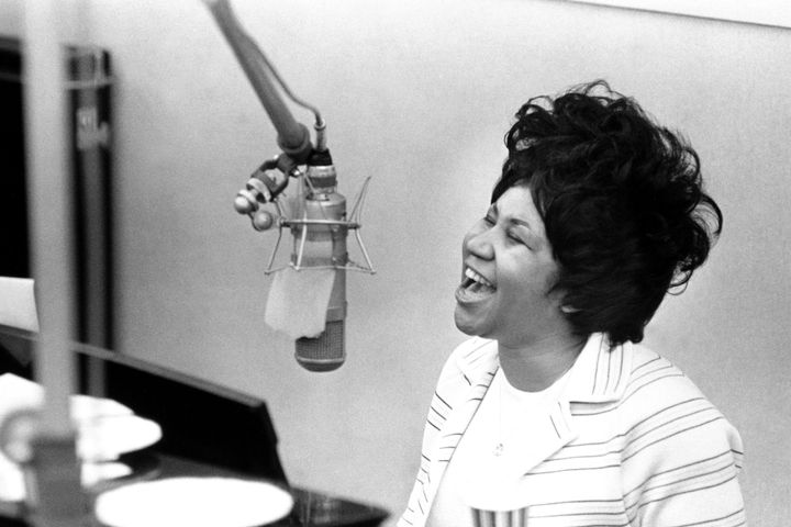 "Queen of Soul" Aretha Franklin in a recording session on Jan. 10, 1969, in New York. She told Jet magazine in 1970 that she was interested in paying the bail for activist Angela Davis.