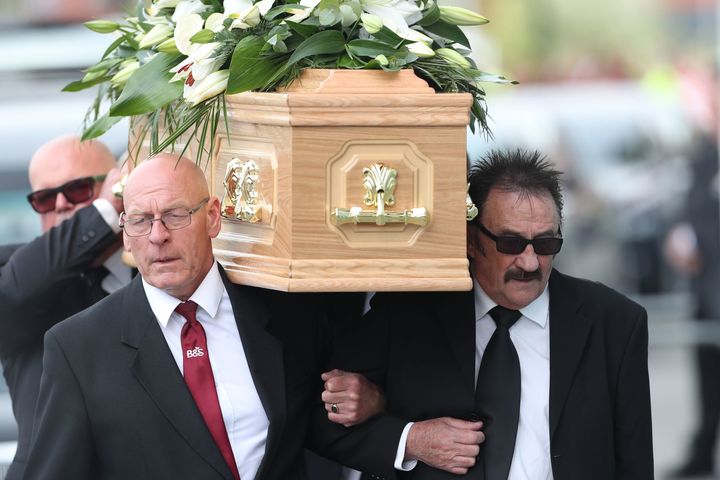 Paul Chuckle carried his brother's coffin 