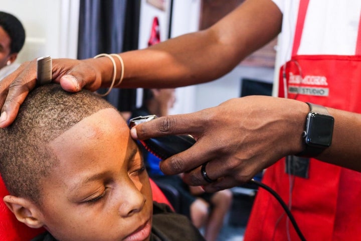 Kids in Cleveland were treated to free back-to-school haircuts and school supplies at Premier Barber Studio over the weekend.