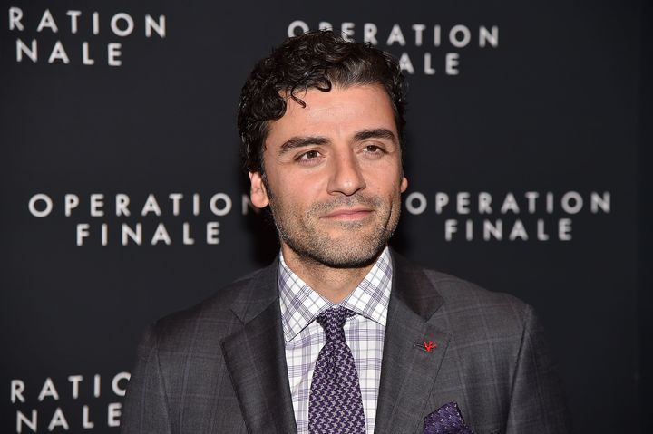 Oscar Isaac attends the "Operation Finale" premiere.