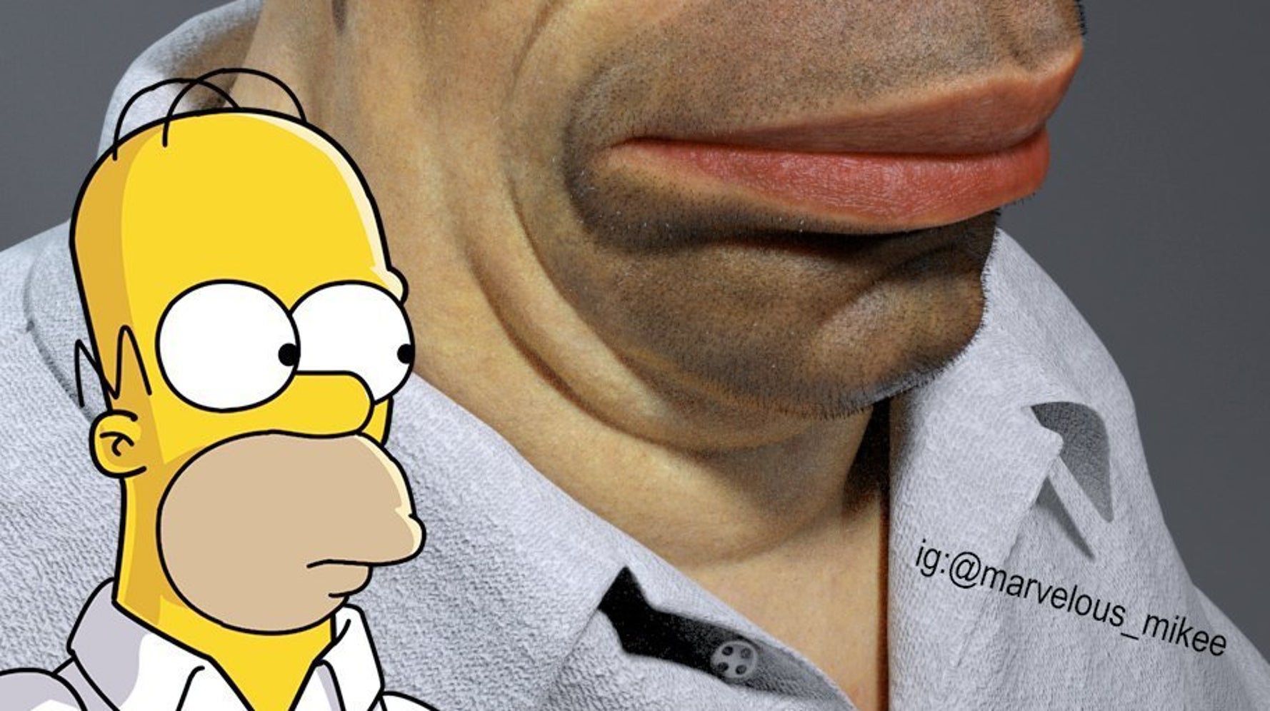 Artist Creates Frightening Depiction Of How Homer Simpson Would