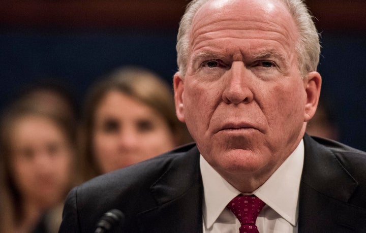 Former CIA Director John Brennan testifies before the House Intelligence Committee on the Russia Investigation Task Force on
