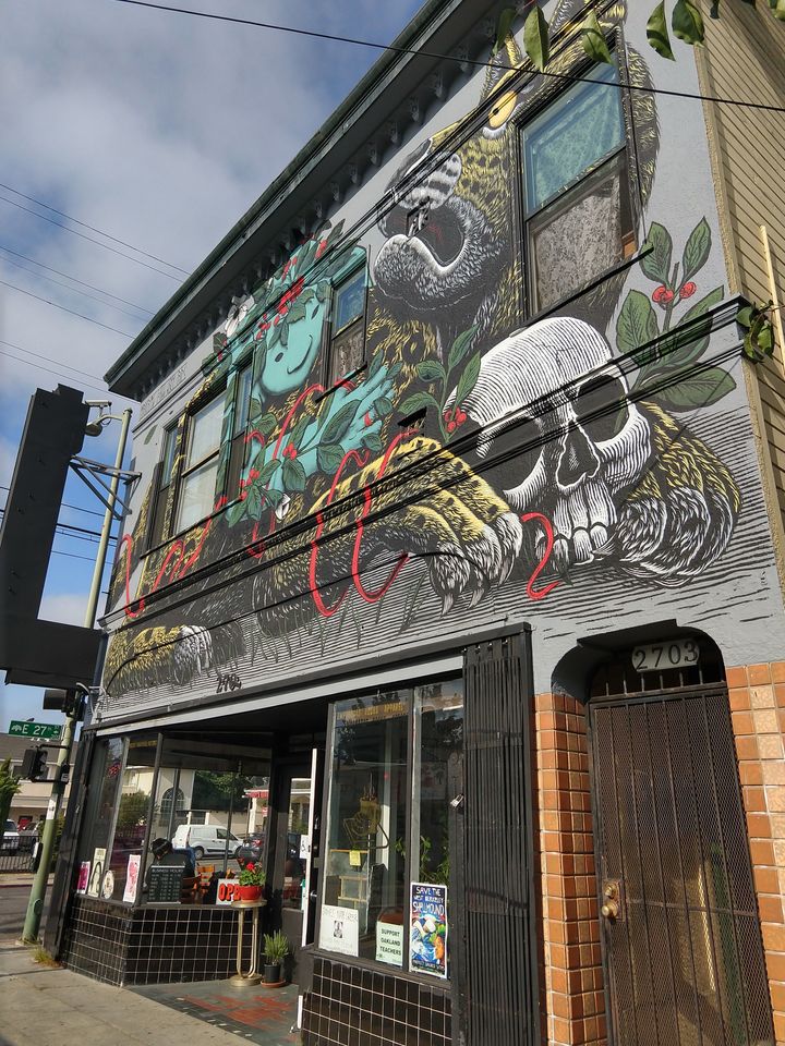 Hasta Muerte's storefront in Oakland, California.