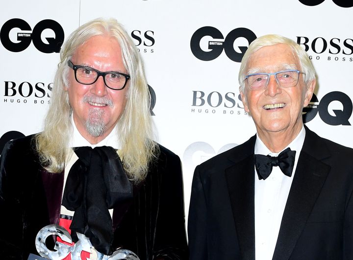 Sir Michael Parkinson (right) and Sir Billy Connolly