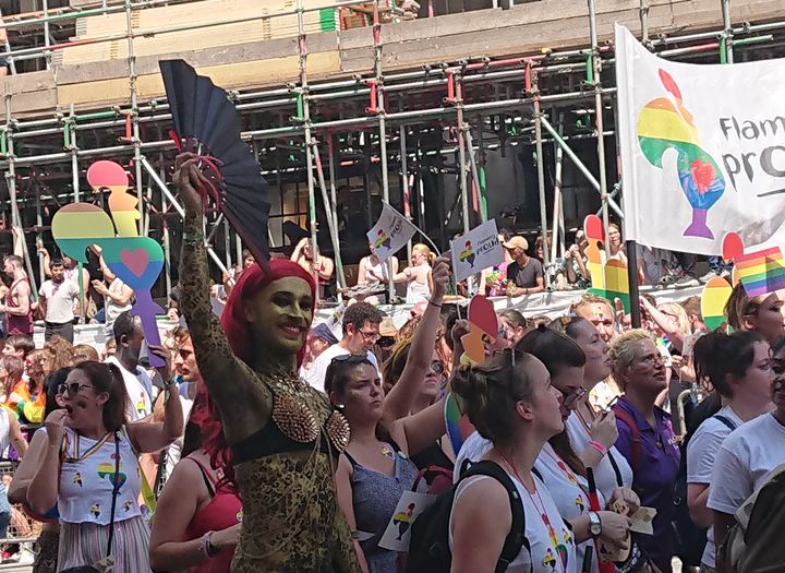 'Flaming Proud' - Nando's. London Pride Parade. July 7, 2018