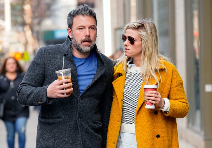 Ben Affleck and Lindsay Shookus pictured in New York City together in January. 