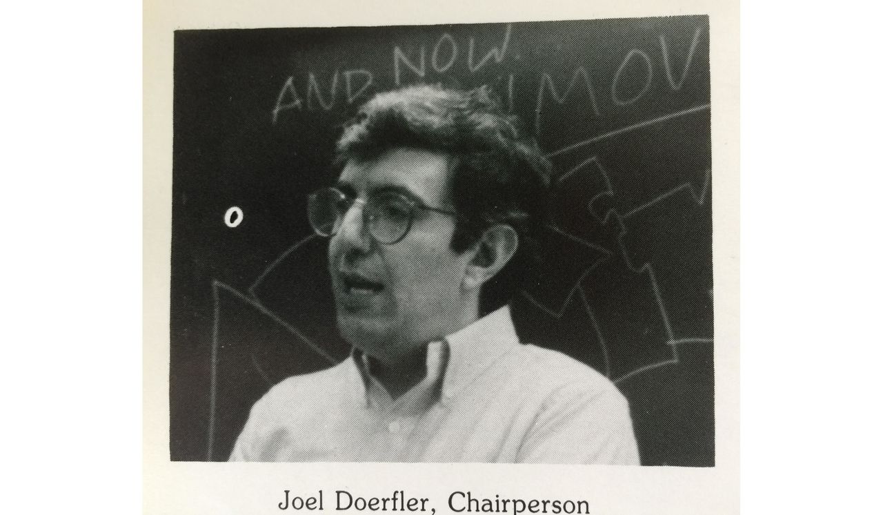 Doerfler at Columbia Prep in the late 1980s, from the author's yearbook.