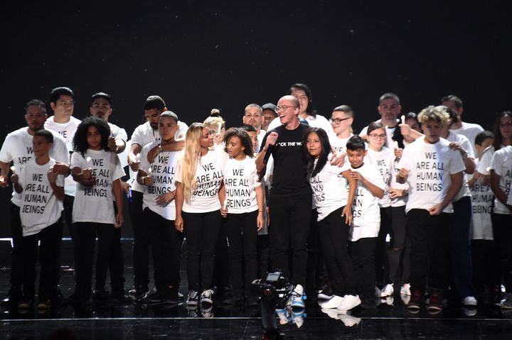 Logic performs onstage during the 2018 MTV Video Music Awards.