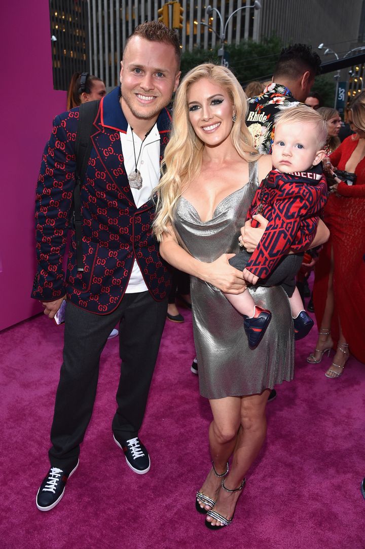 Spencer Pratt, Heidi Pratt and son Gunner Pratt attend the 2018 MTV Video Music Awards.