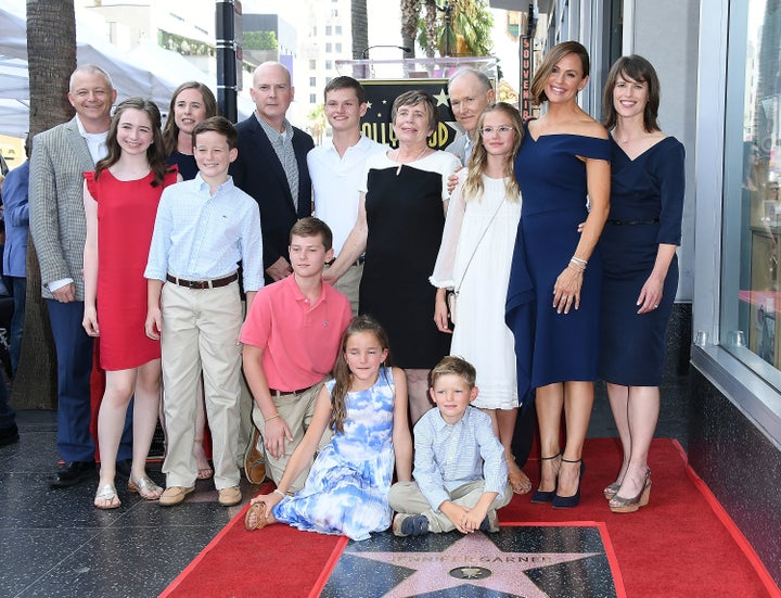 Garner and family at the Hollywood Walk of Fame ceremony.