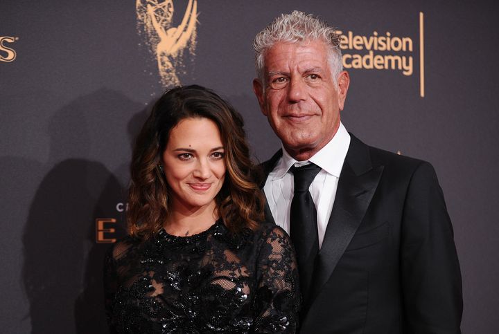 Argento and Bourdain began their relationship in 2017 