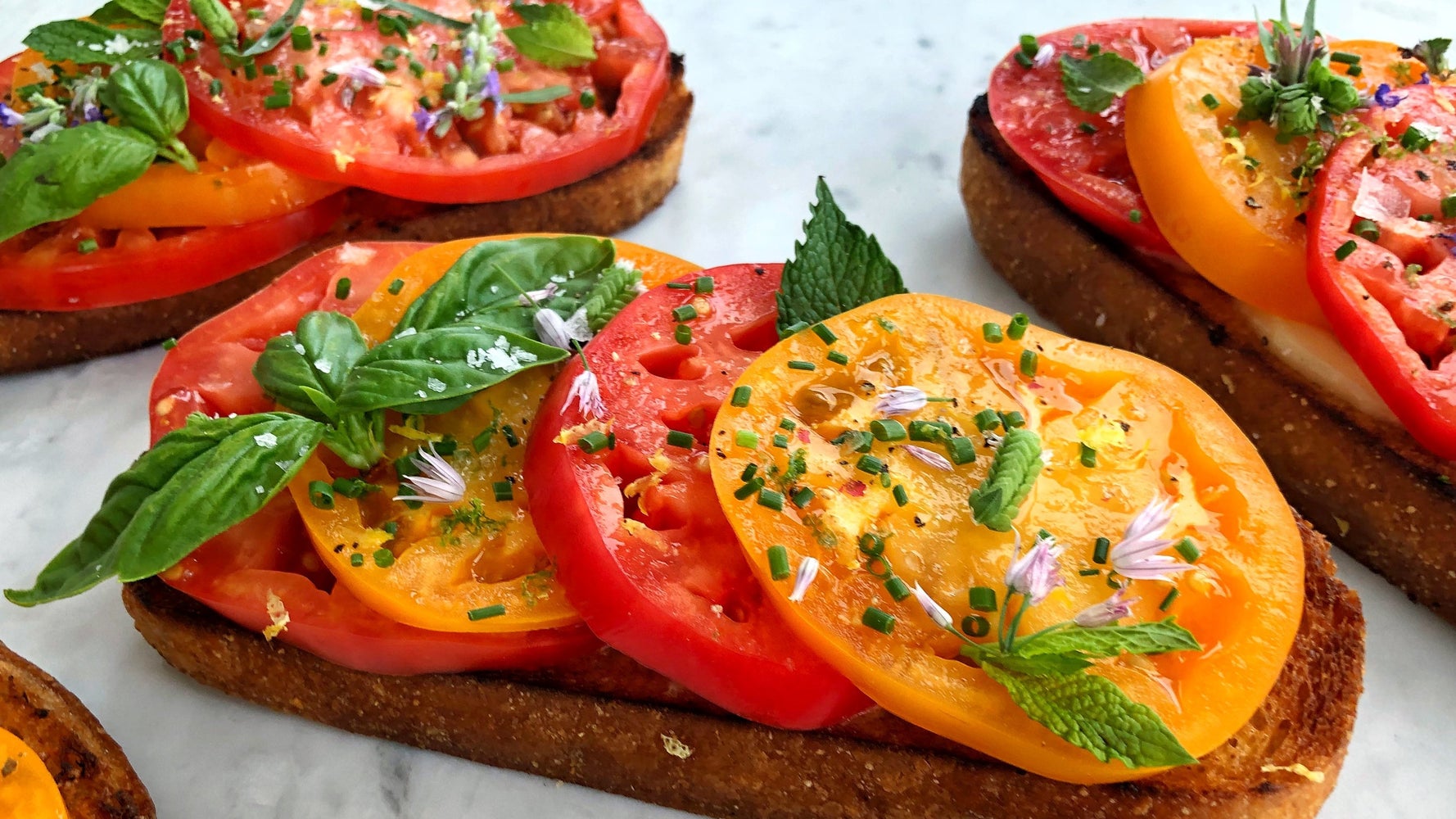 The Tomato Toasts You Have To Make While We're At Peak Tomato Season