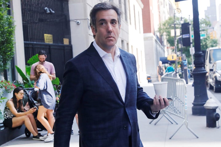 President Donald Trump's former personal lawyer Michael Cohen exits his hotel in Manhattan, New York on July 31, 2018. (REUTE