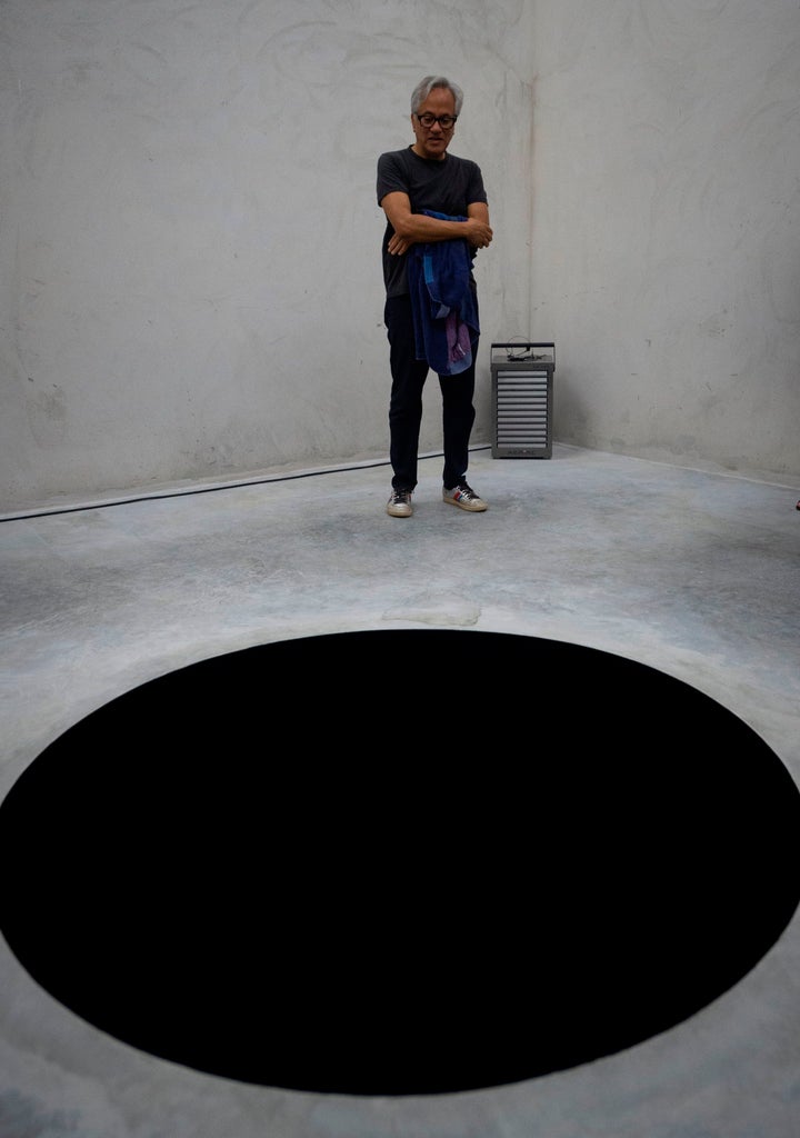 British artist Anish Kapoor created "Descent into Limbo," which is on exhibit at the Serralves Museum in Porto, Portugal.