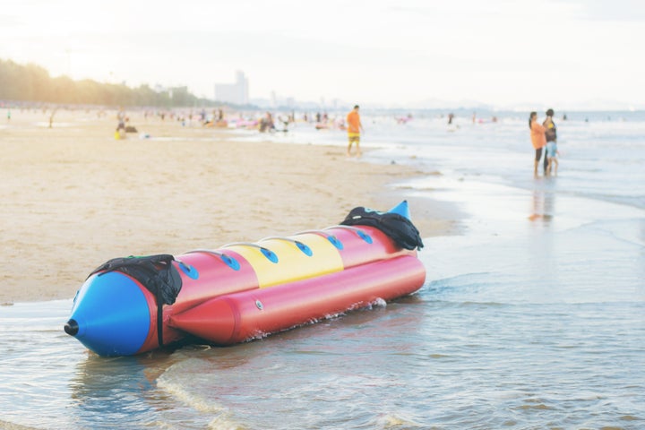 An inflatable banana boat (file photo).