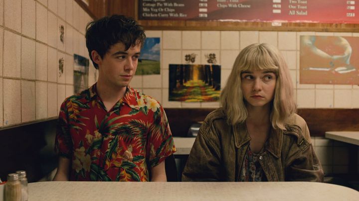 Alex Lawther and Jessica Barden as Alex and Alyssa