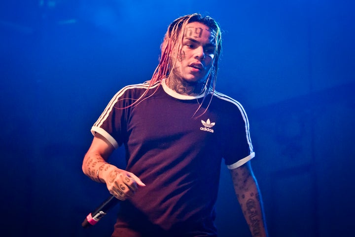 6ix9ine on stage last month