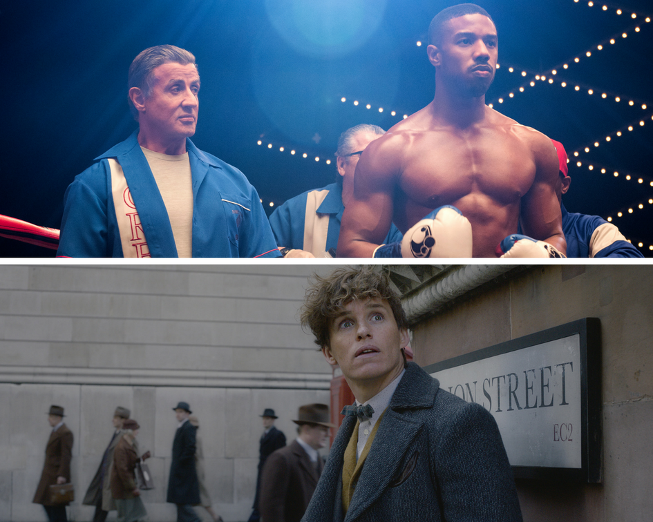 Top: "Creed II"; bottom: "Fantastic Beasts: The Crimes of Grindelwald."