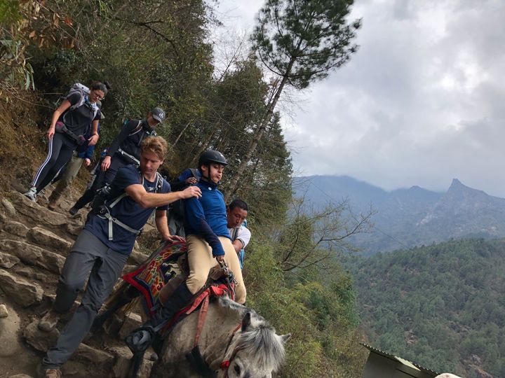 Max Stainton was the first person with cerebral palsy to trek to Everest base camp on horseback 