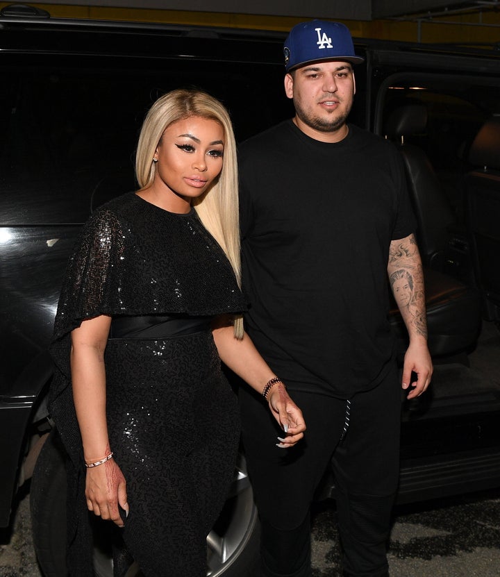 Rob Kardashian with his onetime fiancée, entertainer Blac Chyna.