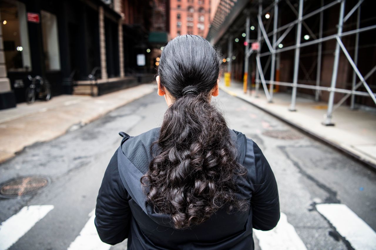 An undocumented teenager, Deena, poses for portraits in New York City on July 26, 2018.