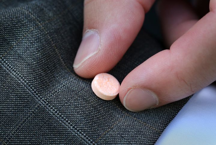 A pill of buprenorphine, also known as Suboxone. Extensive research has shown people with opioid addiction who are prescribed buprenorphine or methadone are less likely to relapse and overdose than those who try to recover without medication.