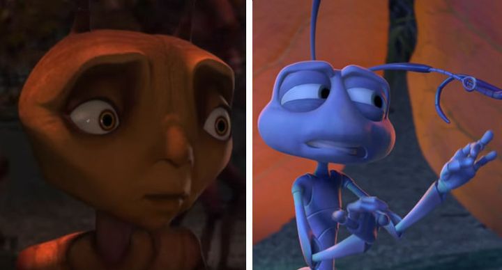 "Antz" and "A Bug's Life" hit theaters within a couple of months of each other in 1998, a visible sign of the rivalry between two studios.