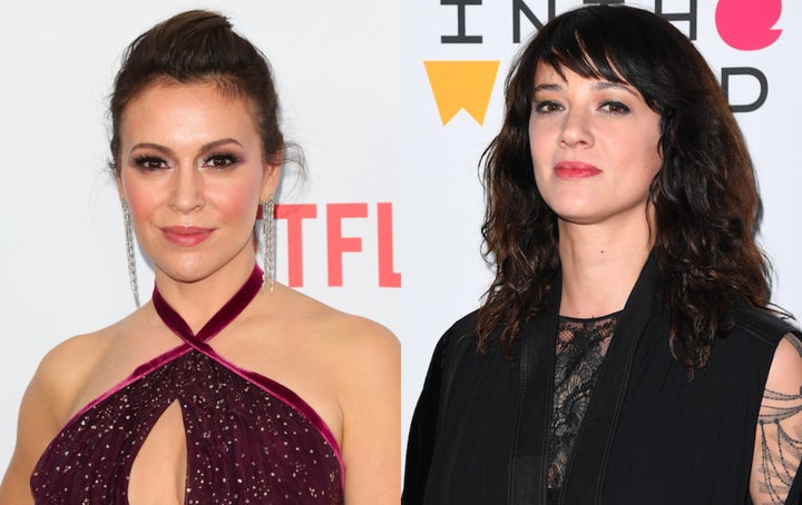 Alyssa Milano (left) addressed the sexual misconduct allegations against Asia Argento (right) in an interview with “Good Morning America” on Aug. 23.