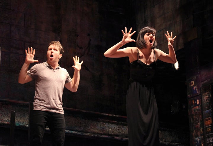 When not in theater, Canonico (seen here in the 2012 off-Broadway musical, "Bare") performs around the country with his two bands, 5j Barrow and Dude Ranch and the Girl at the Rock Show.