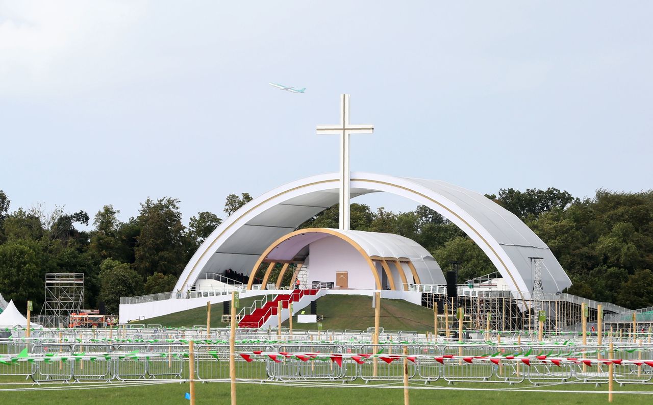 The Papal Altar is pictured at Phoenix park in Dublin this week.