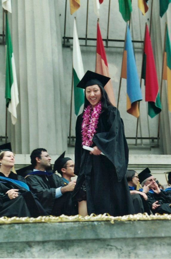 The author at her college graduation.