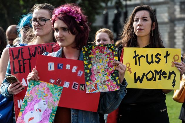 Pro-choice campaigners in London