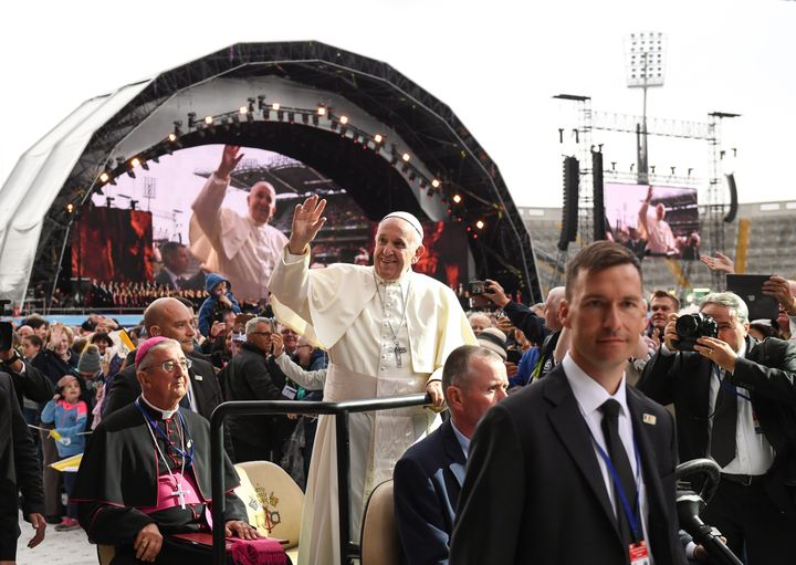 Pope Francis during The Festival of Families at Croke Park in Dublin.