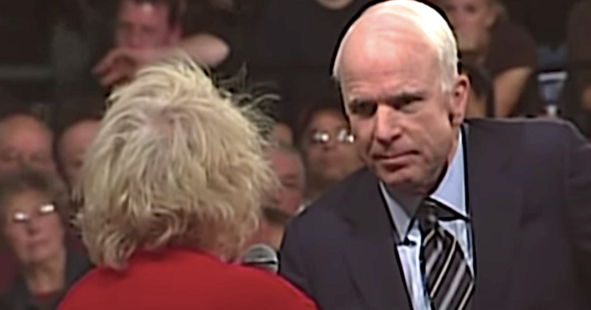 The Real Story Behind John McCain's Famous Campaign Rally Moment